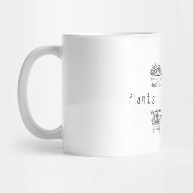 Plants are friends. Vegan and vegetarian friend. Perfect present for mom mother dad father friend him or her by SerenityByAlex